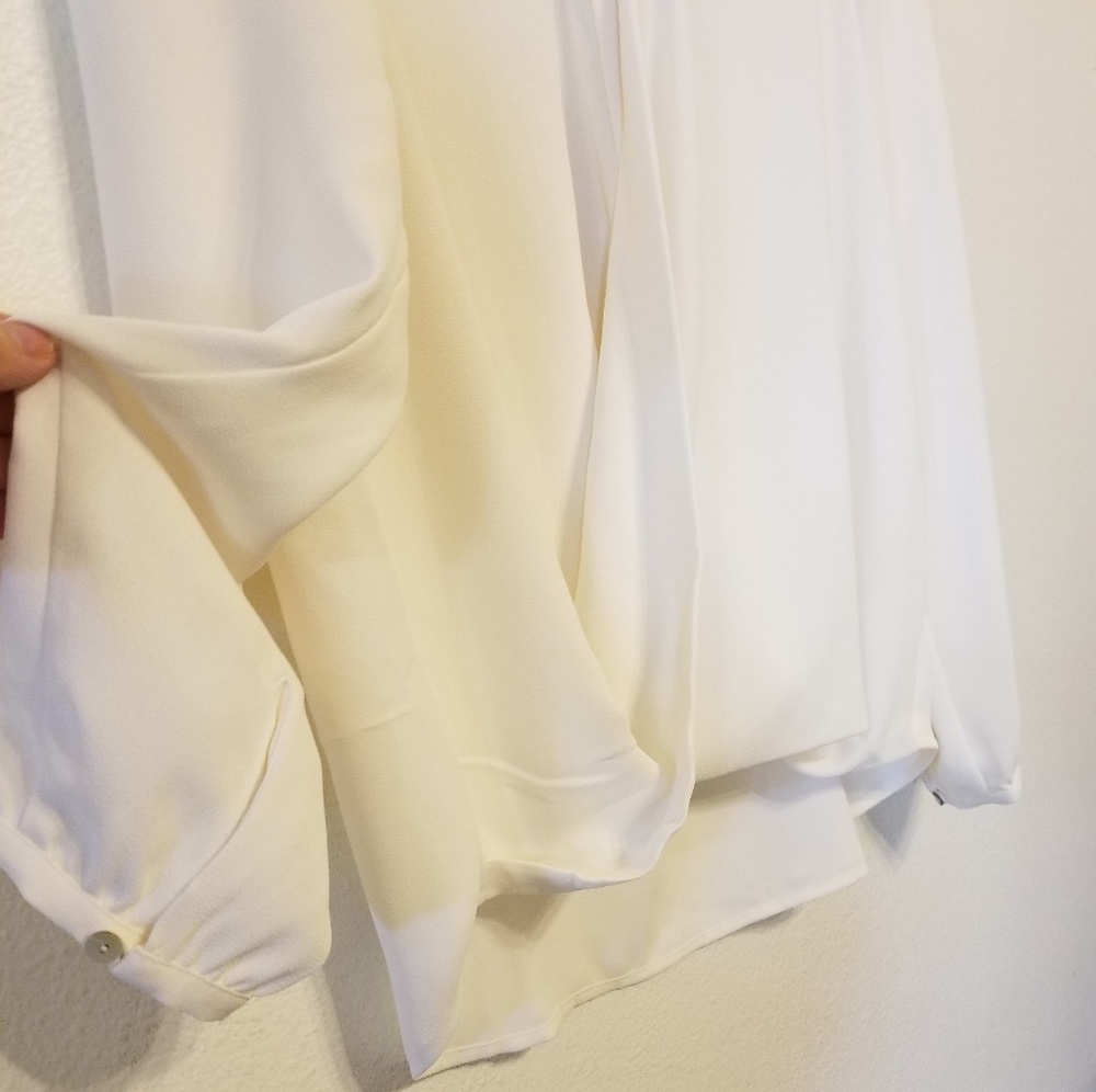J.Jill cream draped-front wrap top - Picture 5 of 8